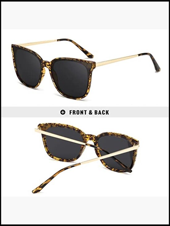 Oversized Polarized Sunglasses with TR90 Frames for UV Protection